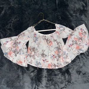 Pretty, Light Blouse with Mid-Bell Sleeves